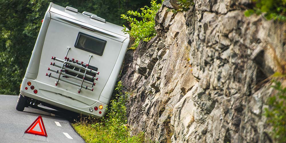 Camper Van Accident Seen Before RV Inspection Services Are Scheduled